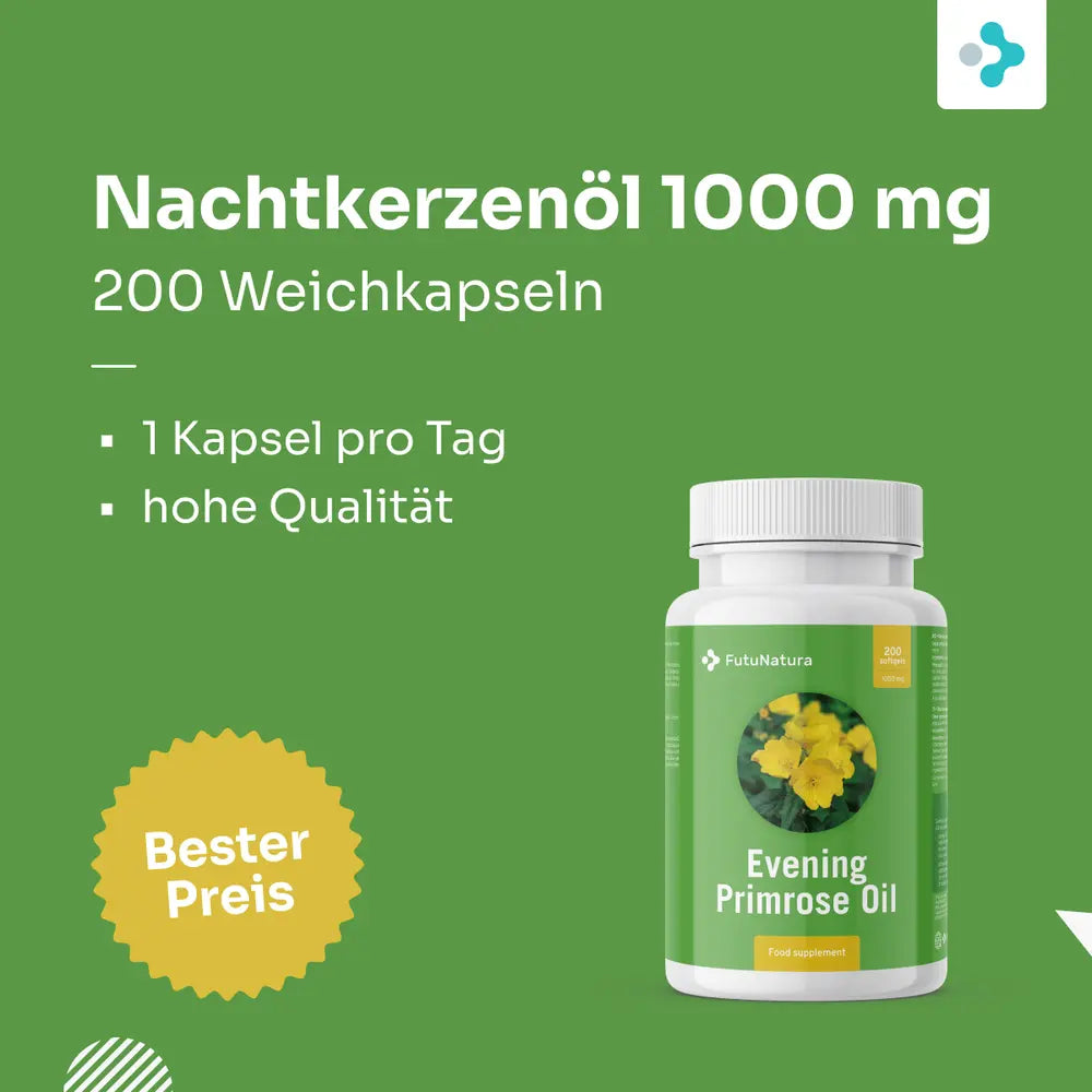 FutuNatura Nachtkerzenöl 1000 mg - 200 Weichkapseln