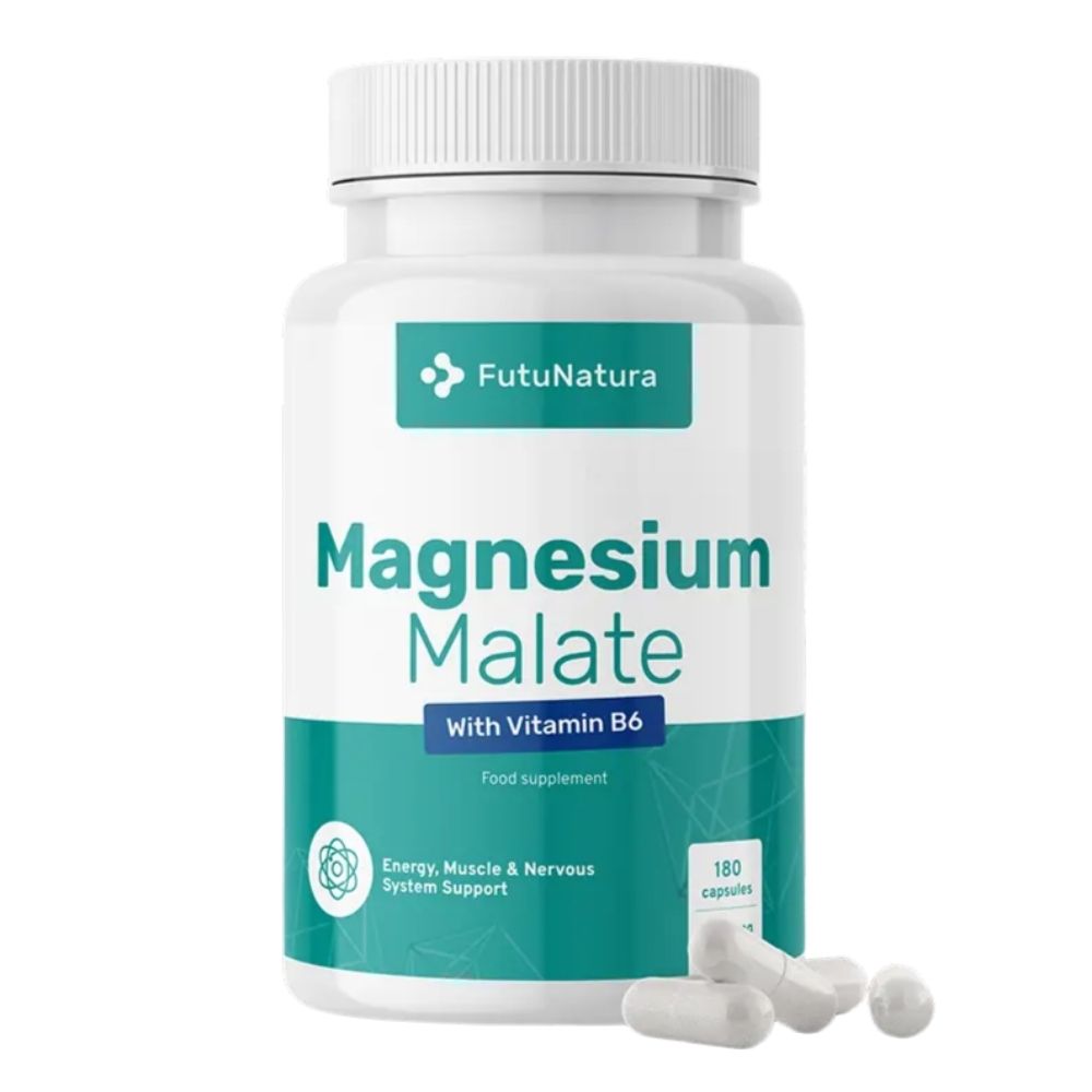 FutuNatura | Magnesium-Malat 2000 mg + Vitamin B6 - 180 Kapseln