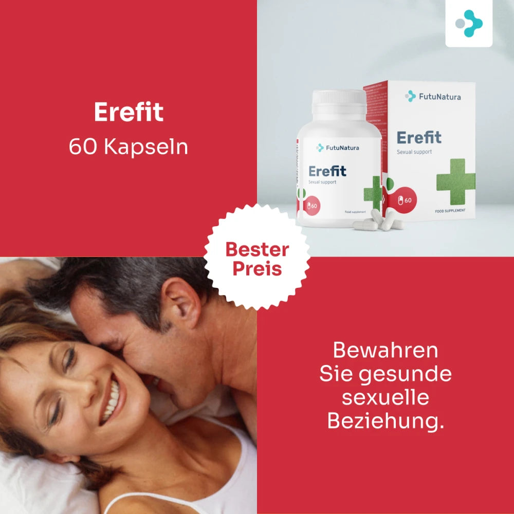 FutuNatura | Erefit Sexual Support für Libido und Erektion - 60 Kapseln