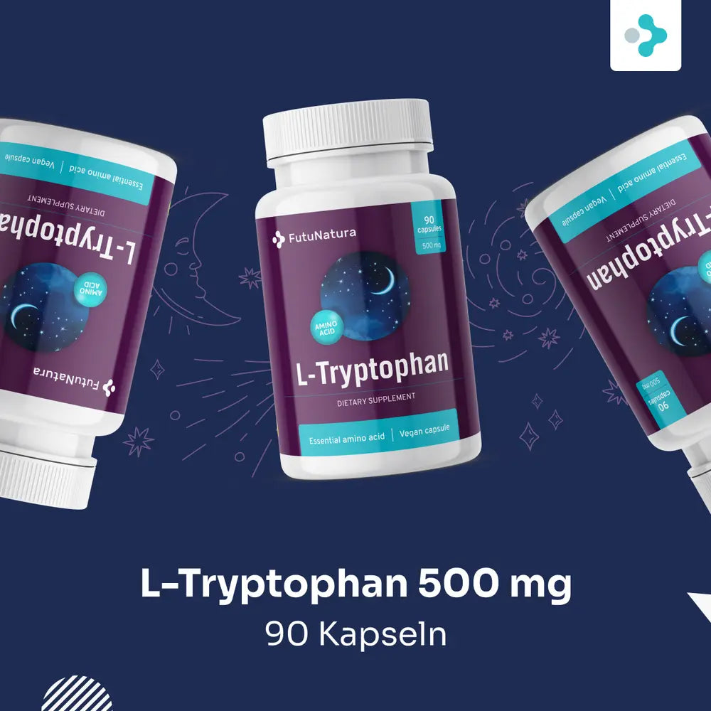 FutuNatura L-Tryptophan 500 mg - Schlaf und psychische Gesundheit - 90 Kapseln