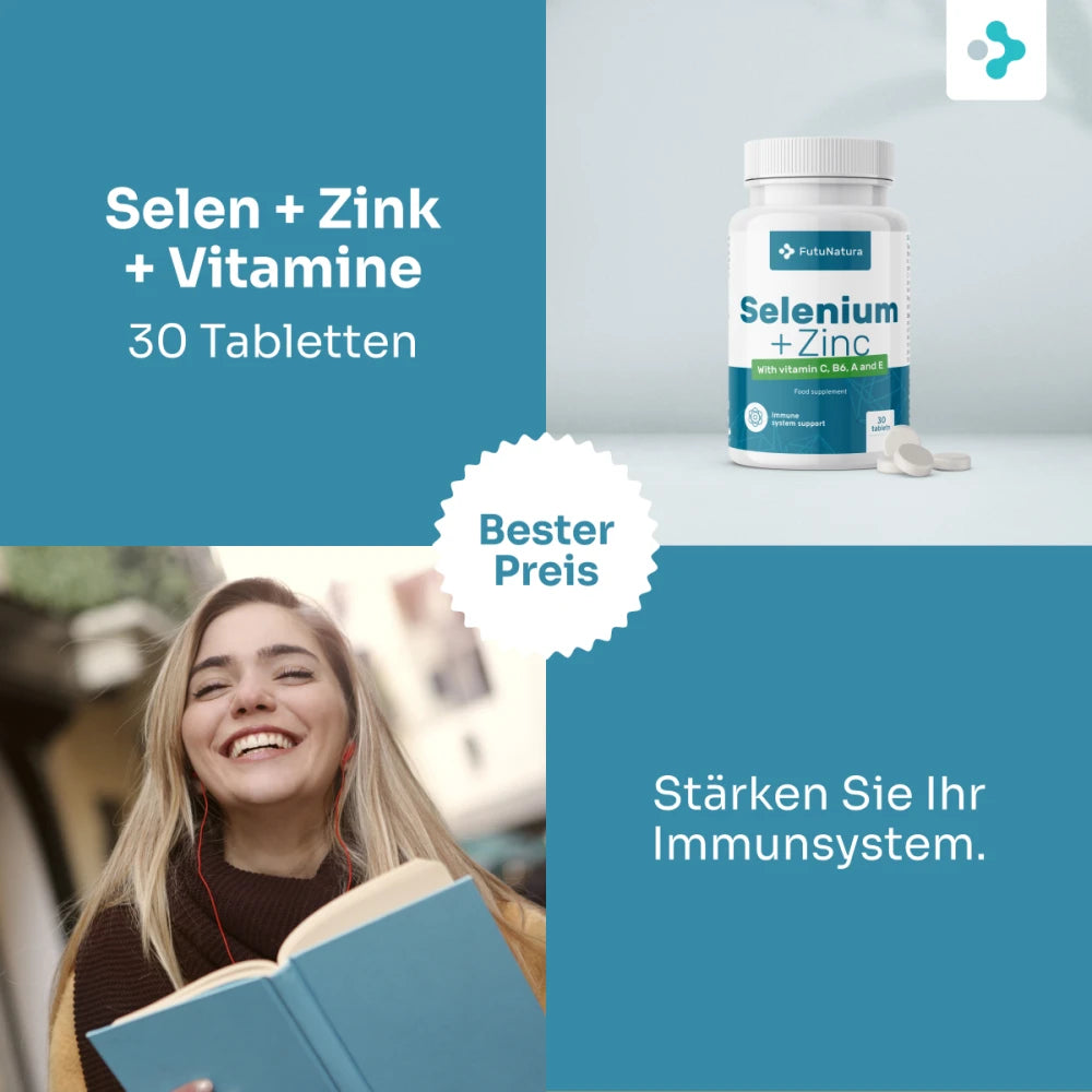 FutuNatura | Selen + Zink + Vitamine für deine Abwehrkräfte - 30 Tabletten