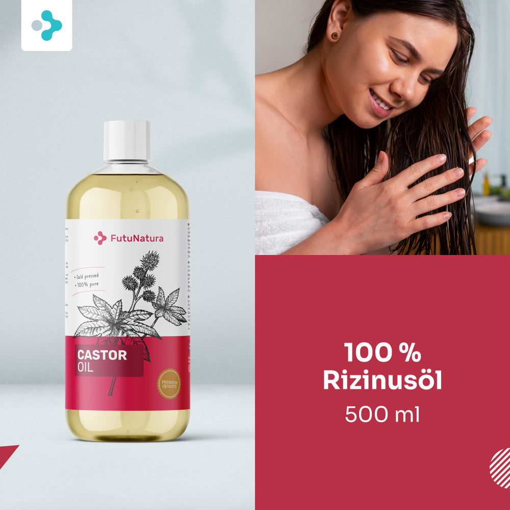FutuNatura | 100 % Rizinusöl zur Haar- und Kopfhautpflege - 500 ml
