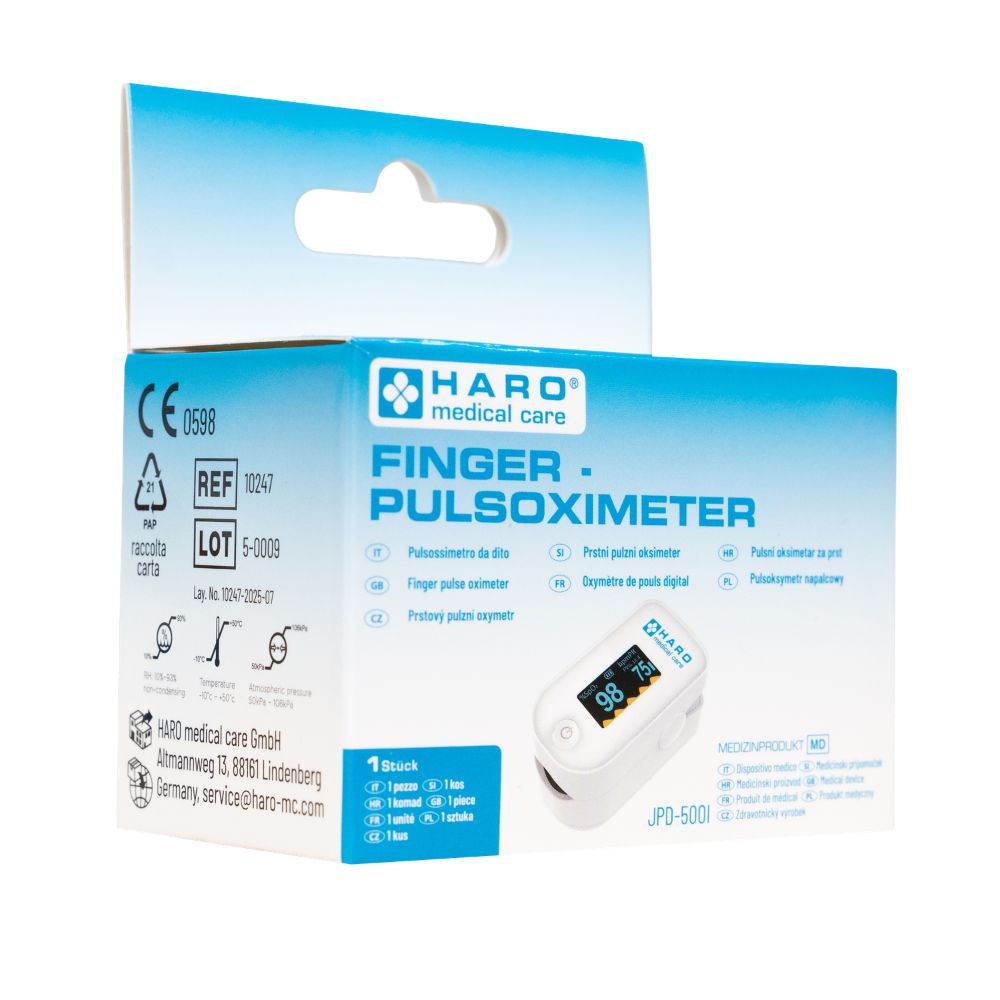 Haro | Finger-Pulsoximeter zur Messung der SpO₂ & Herzfrequenz