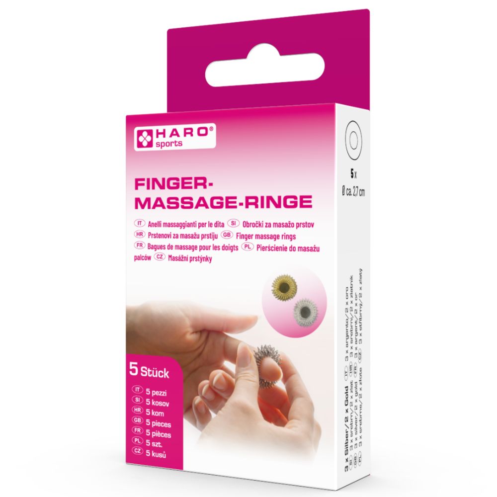 Haro | Fingermassage-Ringe - 5er-Set