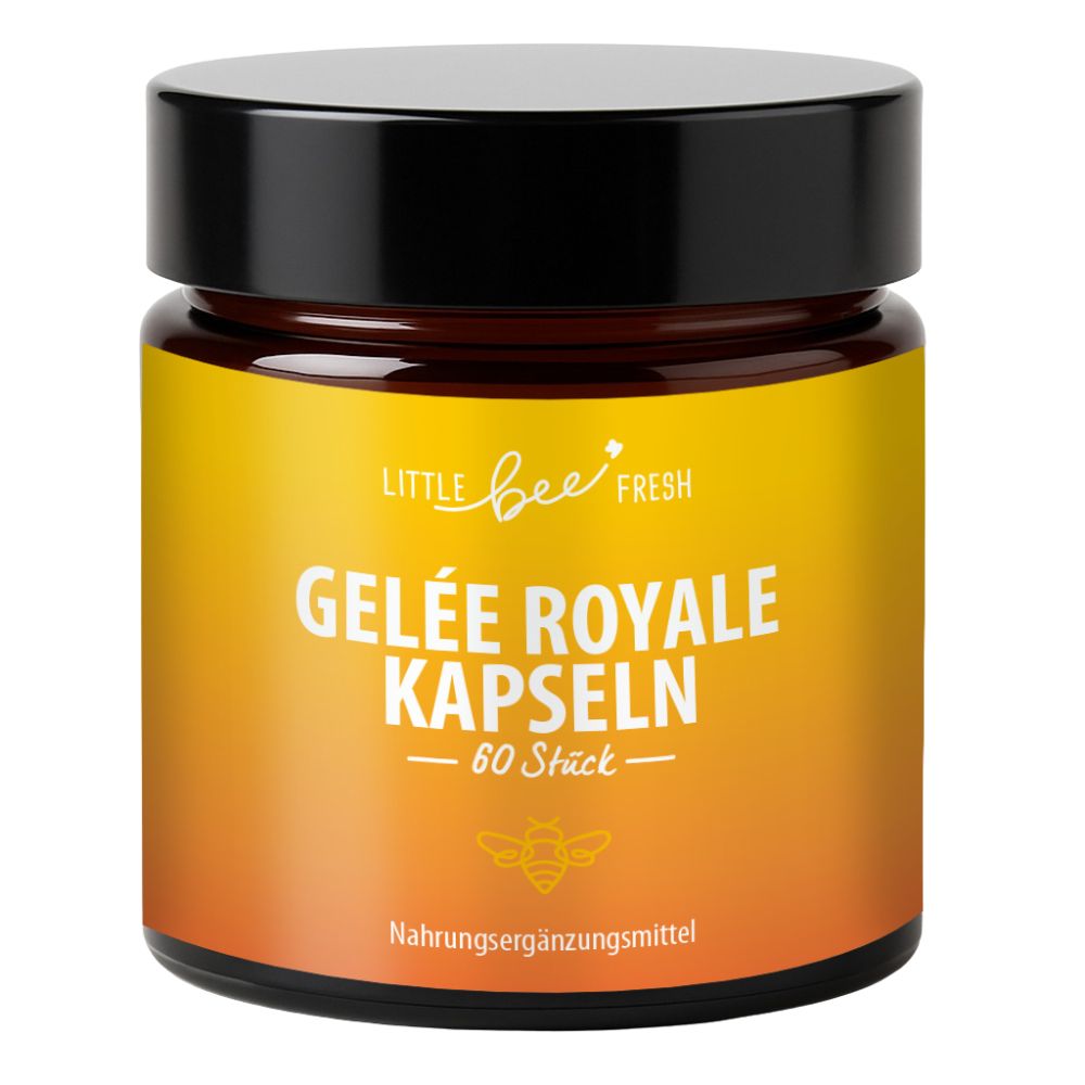 Little Bee Fresh | Gelee Royale mit Proteine, Aminosäuren, Vitamine & Mineralstoffe - 60 Kapseln