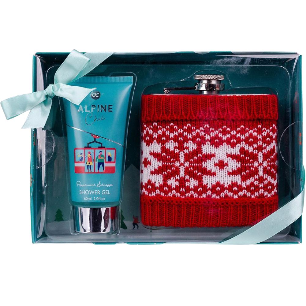Accentra | Geschenkset Alpin Chic mit Duschgel und Flachmann