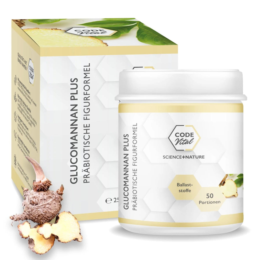 Code Vital | Glucomannan Plus - Präbiotische Figurformel + Sättigungseffekt