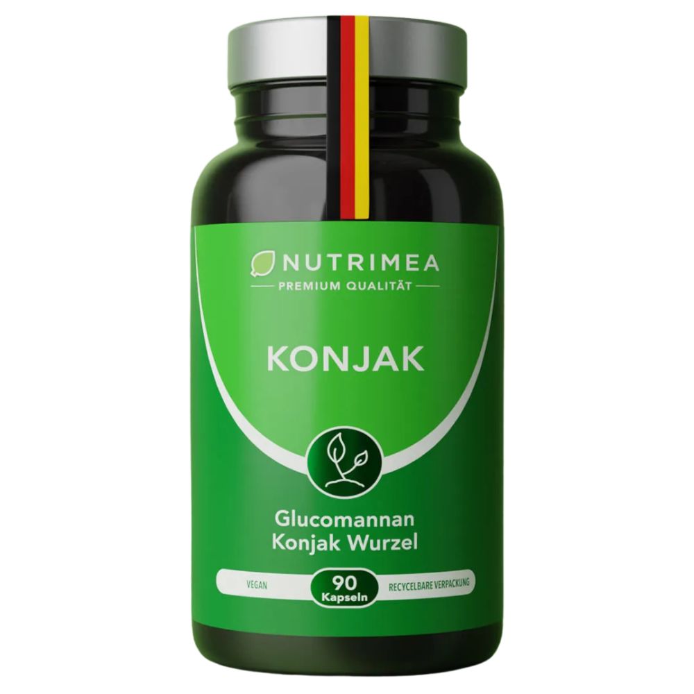 Nutrimea | Glucomannan aus Konjak Wurzel - Hochdosiert - 90 Kapseln