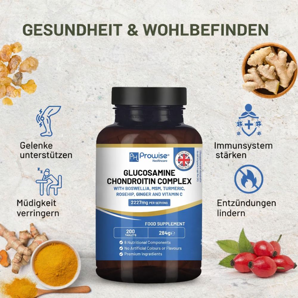 Prowise Healthcare | Glucosamin- und Chondroitin-Komplex - 200 Tabletten