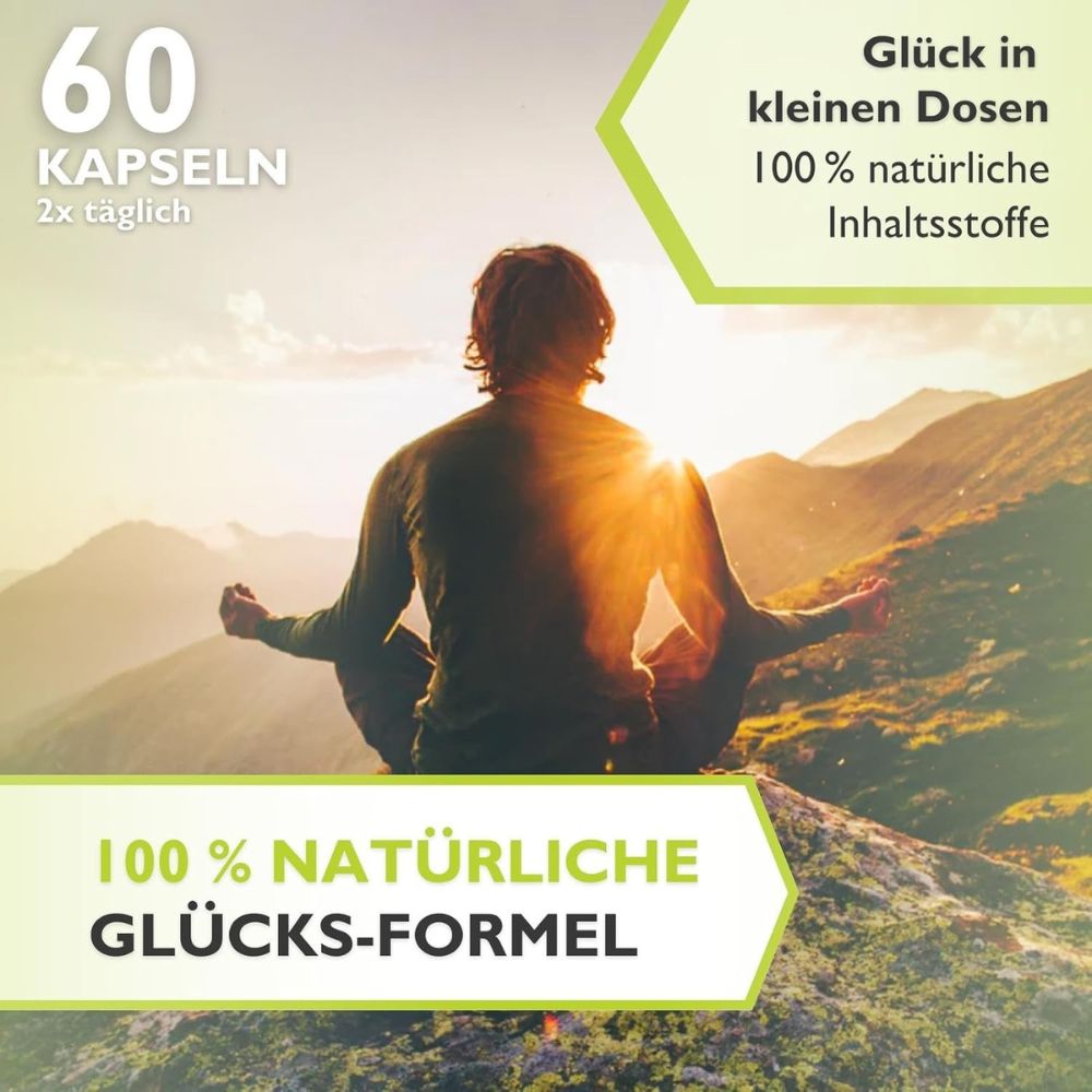 Code Vital | Griffonia & Rhodiola Rosea - Happy Formula - 100 % natürliche Glücks-Formel