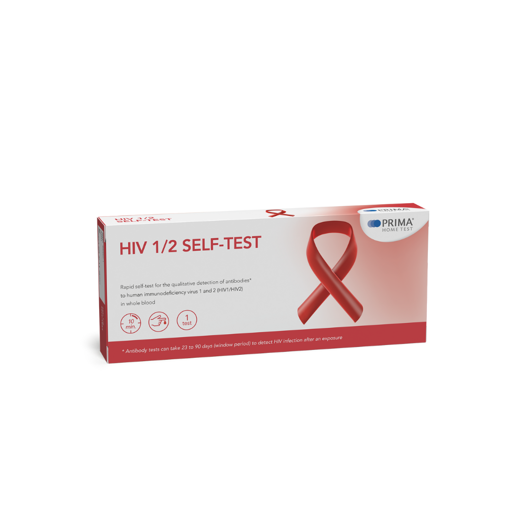 PRIMA | HIV 1/2 Home Test | Schneller Selbsttest zum qualitativen Nachweis von Antikörpern gegen das Humane Immundefizienz-Virus Typ 1 und 2 (HIV1/HIV2)