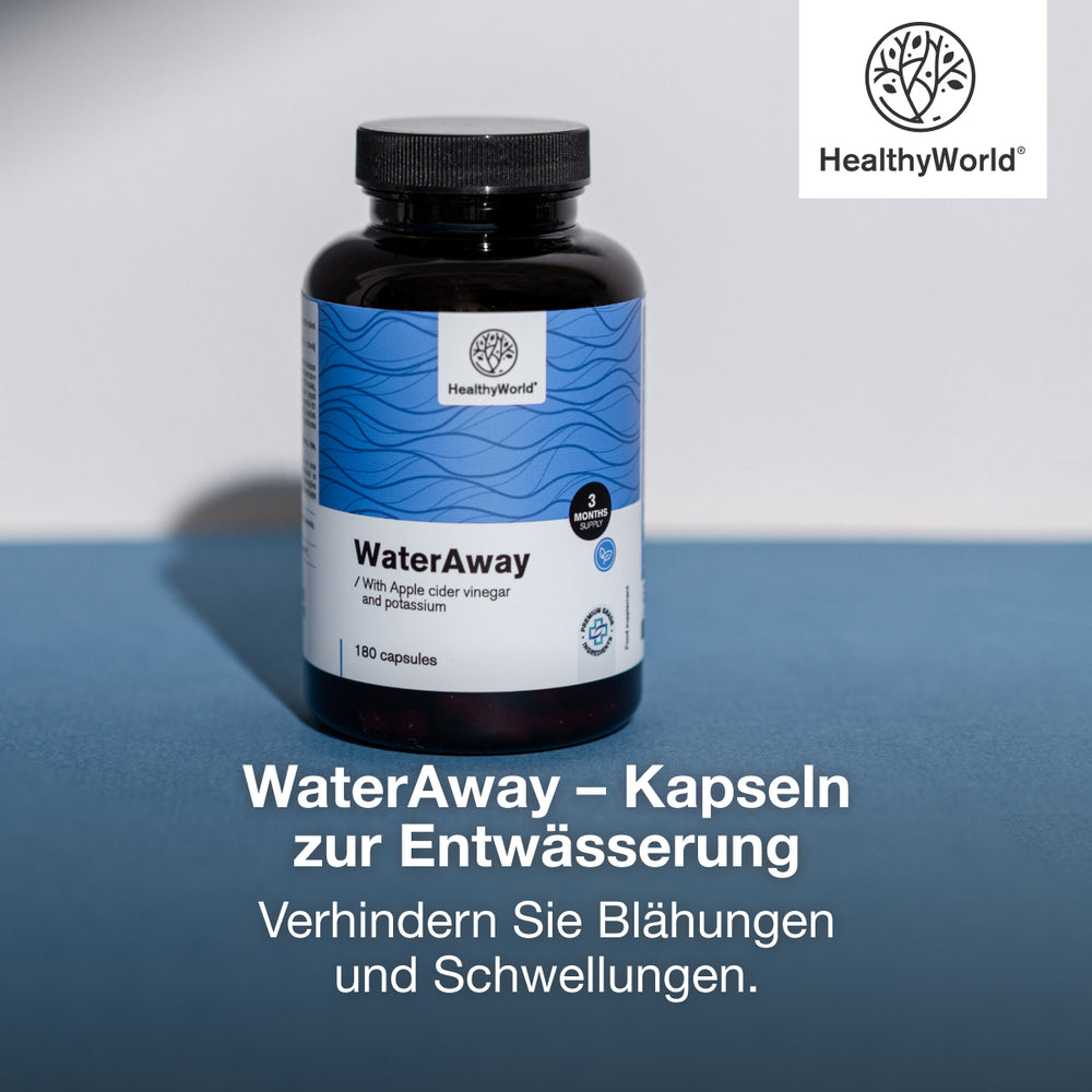 HealthyWorld | WaterAway – Kapseln zur Entwässerung - 180 Kapseln