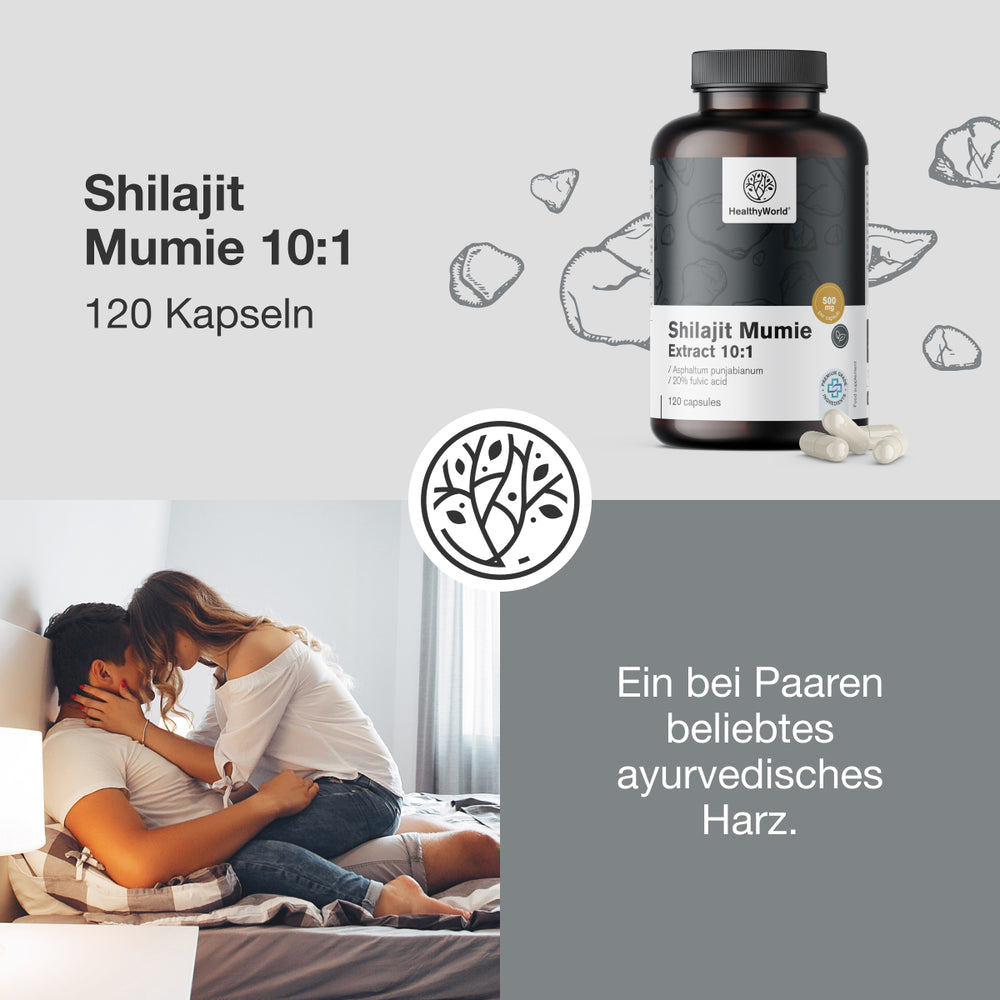 HealthyWorld | Shilajit Mumie Extract 10:1 - 120 Kapseln