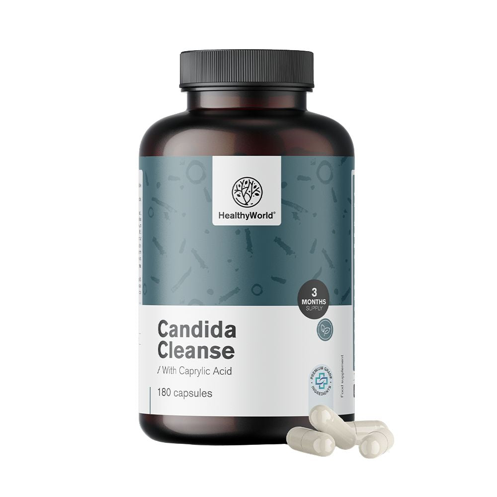 HealthyWorld | Candida Cleanse für Gleichgewicht der Darm- und Vaginalflora - 180 Kapseln
