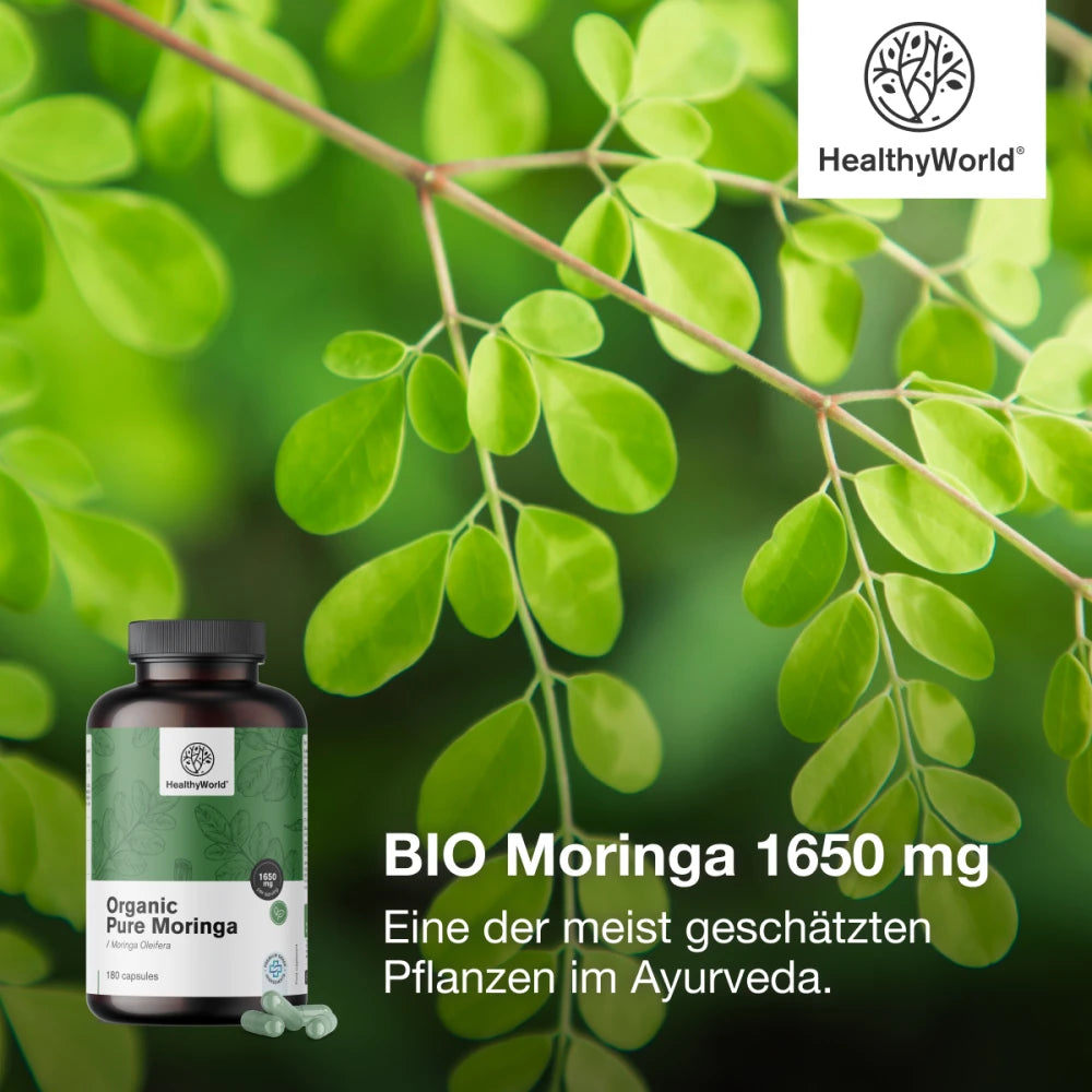 HealthyWorld | BIO Moringa 1650 mg - 180 Kapseln