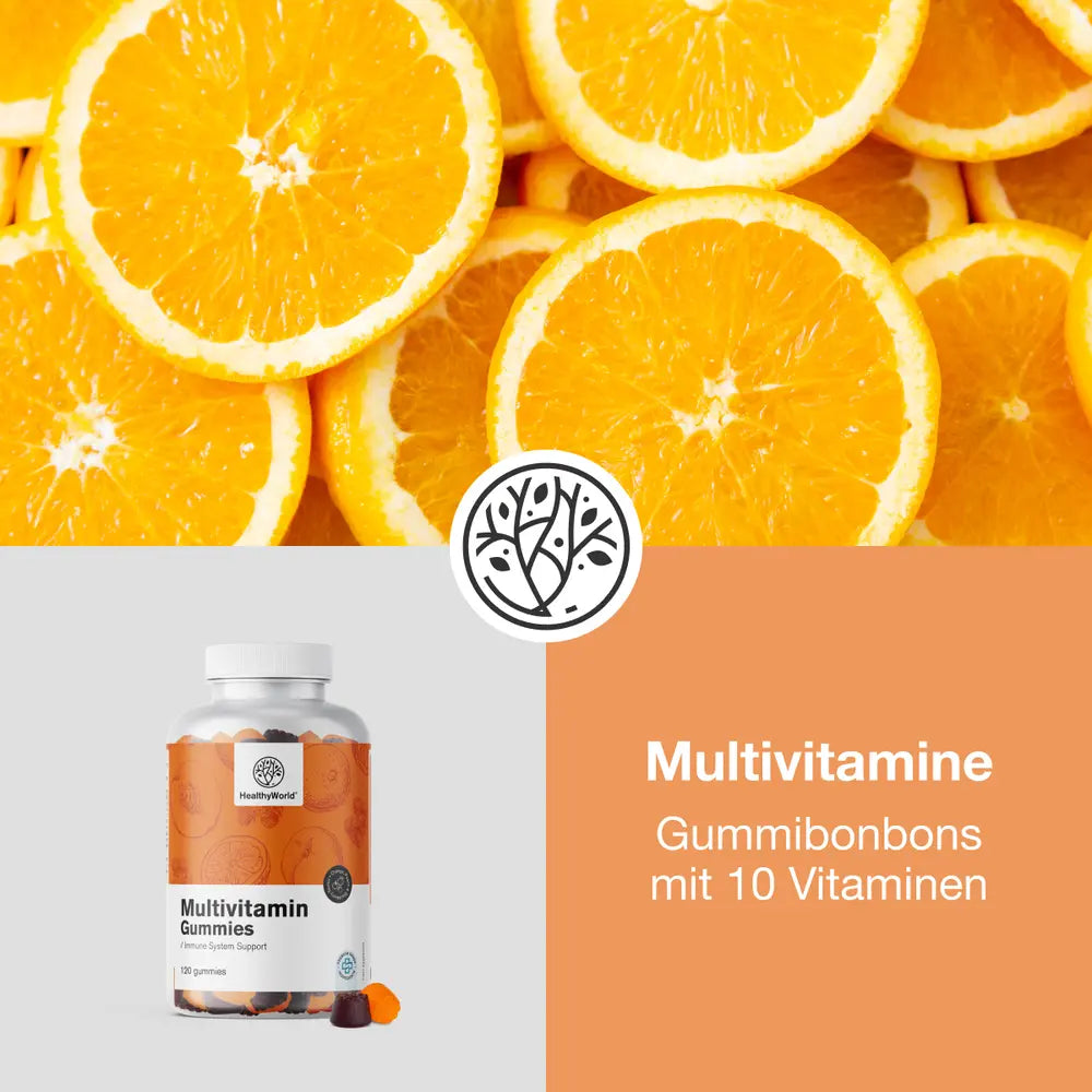 HealthyWorld | Multivitamine Gummies mit 10 Vitaminen - 120 Gummibonbons