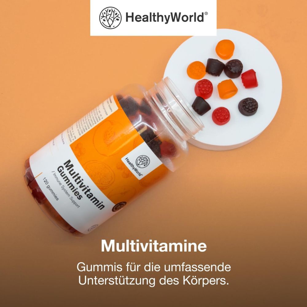 HealthyWorld | Multivitamine Gummies mit 10 Vitaminen - 120 Gummibonbons