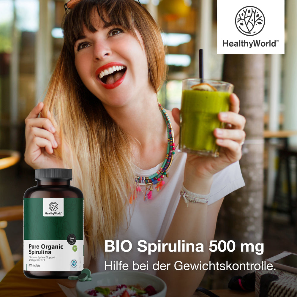 HealthyWorld | BIO Spirulina 500 mg - 600 Tabletten