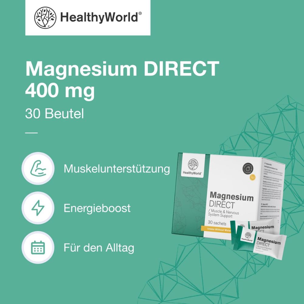 HealthyWorld | Magnesium DIRECT 400 mg - 30 Beutel