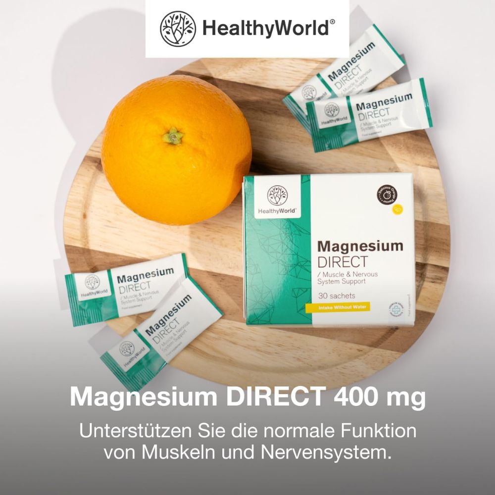 HealthyWorld | Magnesium DIRECT 400 mg - 30 Beutel
