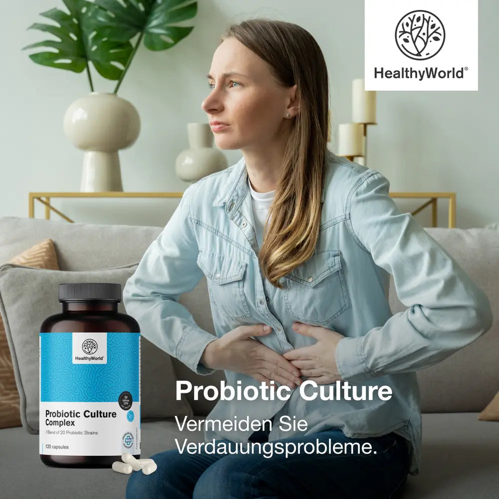 HealthyWorld | Probiotic Culture - Komplex mikrobiologischer Kulturen - 120 Kapseln