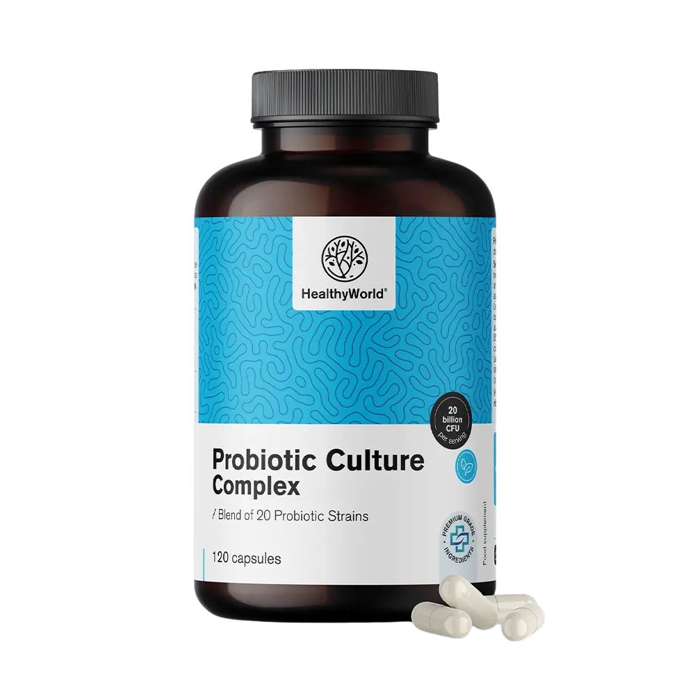 HealthyWorld | Probiotic Culture - Komplex mikrobiologischer Kulturen - 120 Kapseln