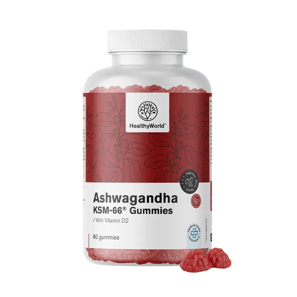 HealthyWorld | Ashwagandha KSM-66 300 mg - 60 Gummibonbons