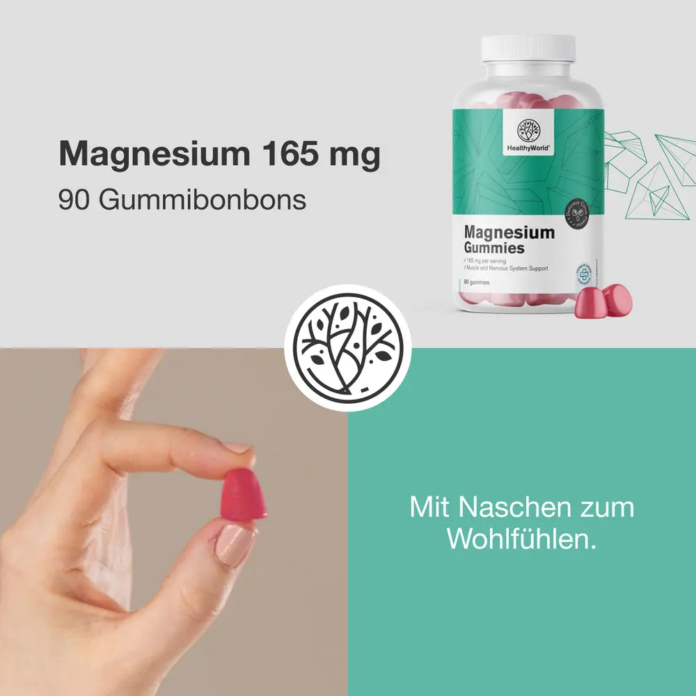 HealthyWorld | Magnesium 165 mg - 90 Gummibonbons
