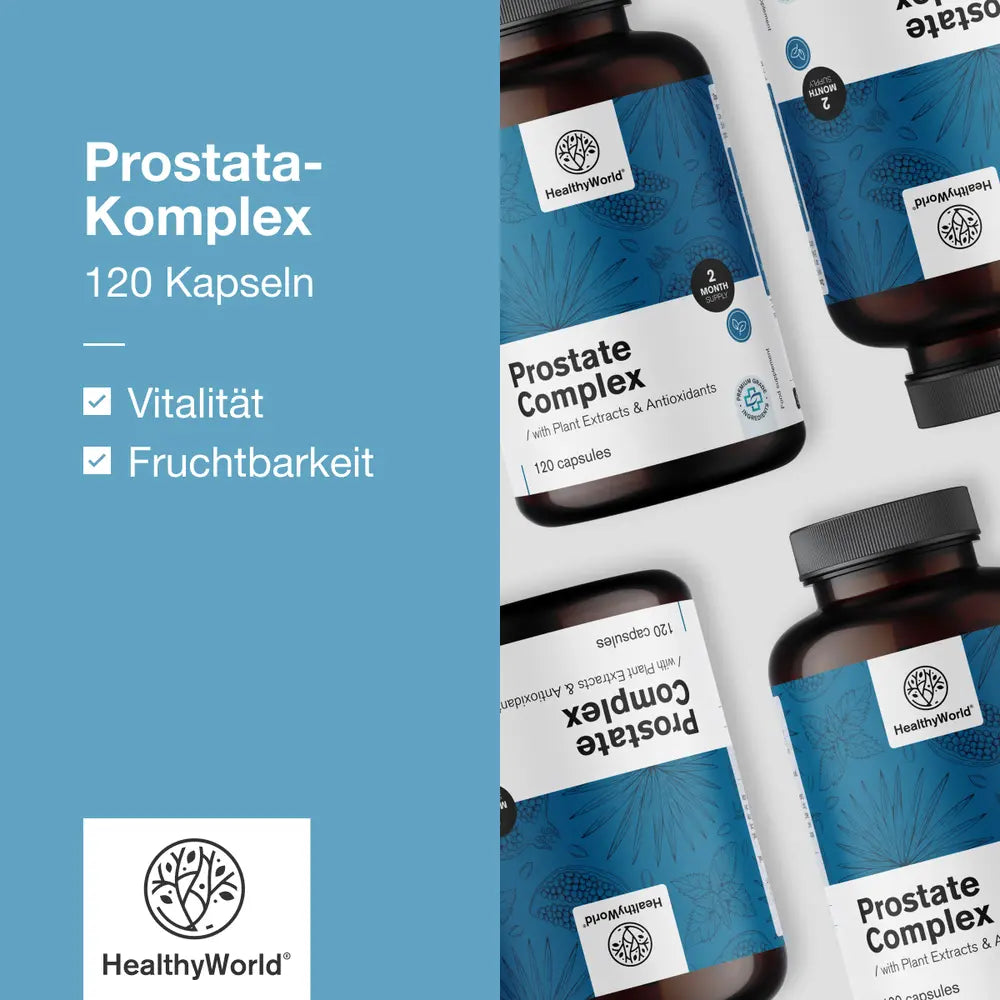 HealthyWorld | Prostata-Komplex für Harnfunktion und Sexualität - 120 Kapseln