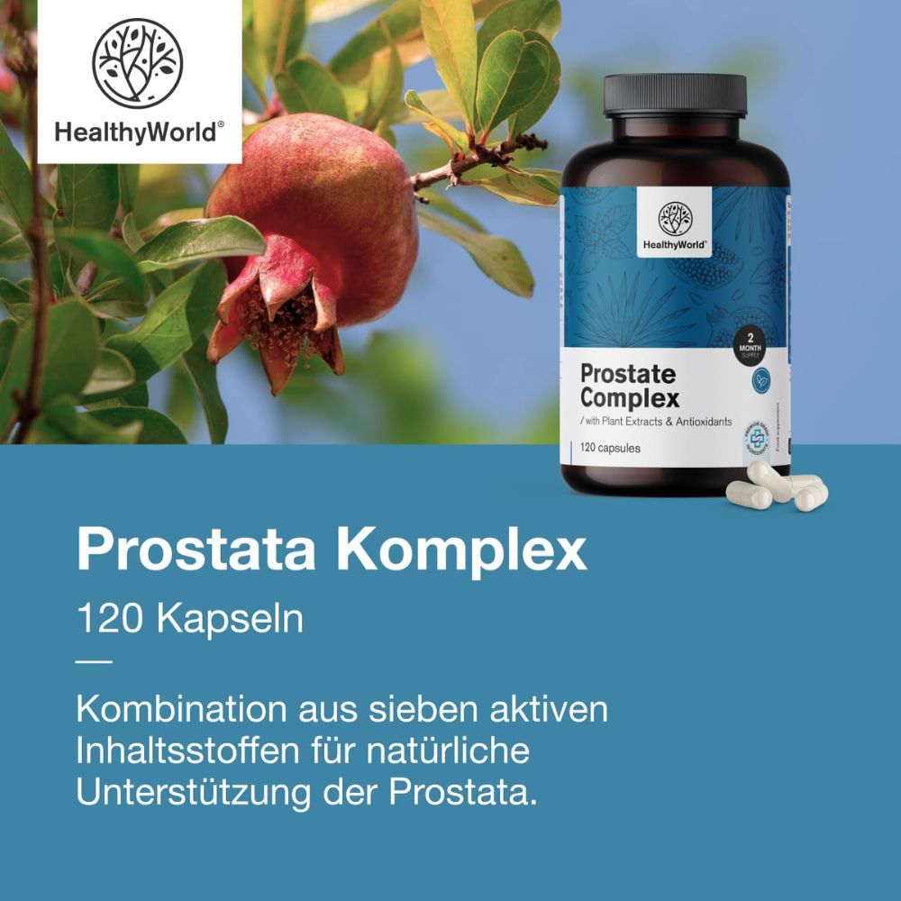 HealthyWorld | Prostata-Komplex für Harnfunktion und Sexualität - 120 Kapseln
