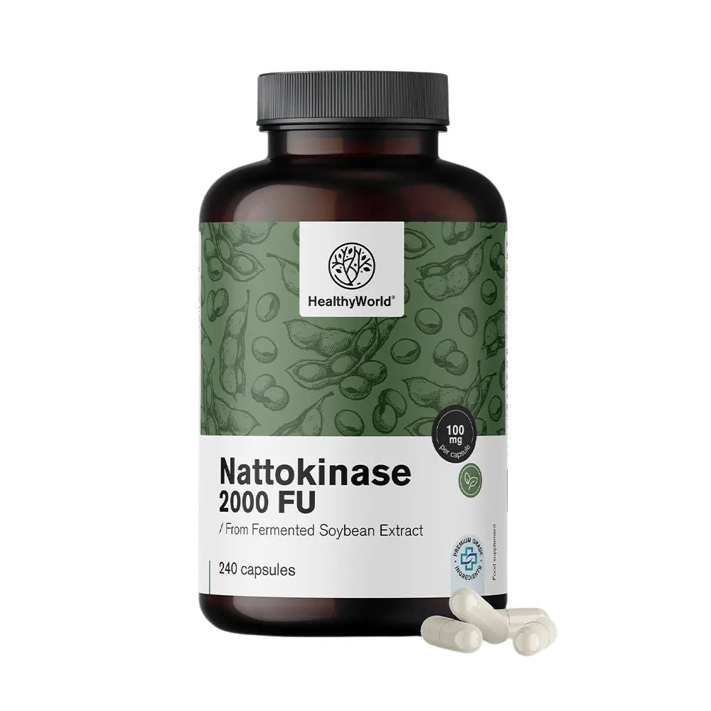 HealthyWorld | Nattokinase 2000 FU für das Blut- und das Herz-Kreislauf-System - 240 Kapseln