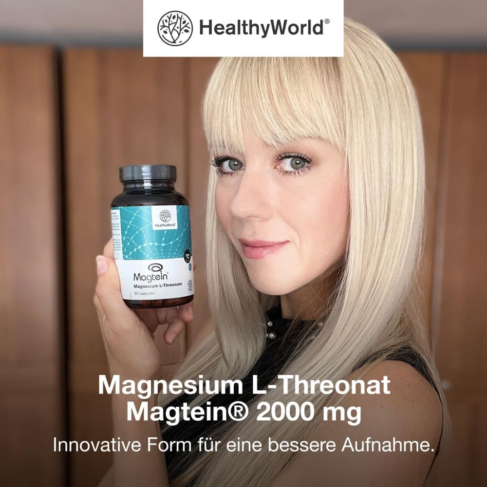 HealthyWorld | Magnesium Magtein® L-Threonat  2000 mg - 90 Kapseln