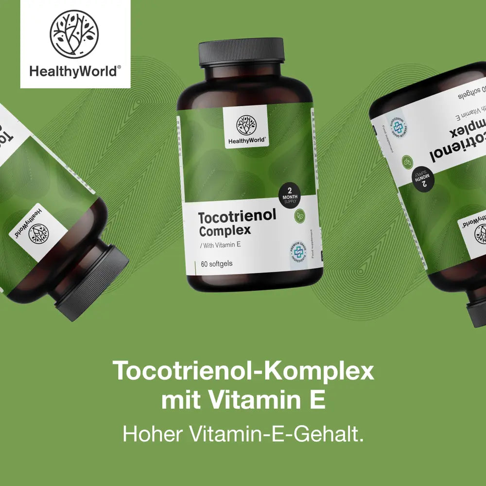 HealthyWorld | Tocotrienol-Komplex mit Vitamin E – 60 Weichkapseln