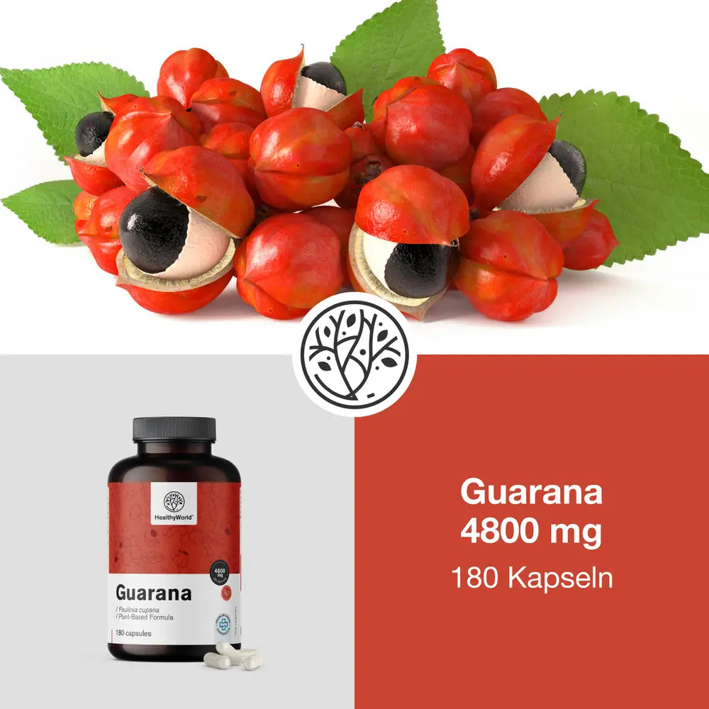 HealthyWorld | Guarana 4800 mg - 180 Kapseln