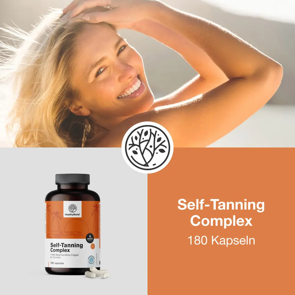 HealthyWorld | Self-Tanning Complex – Unterstützung der natürlichen Bräune - 180 Kapseln