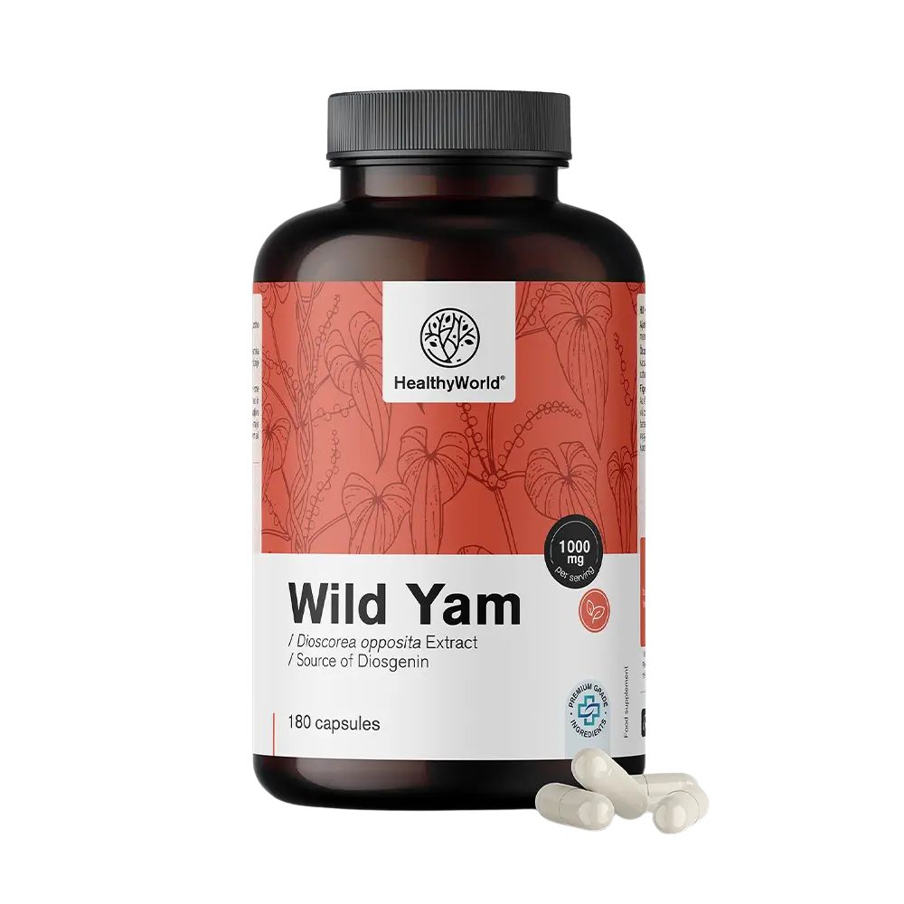 HealthyWorld Yamswurzel 1000 mg – Extrakt – 180 Kapseln