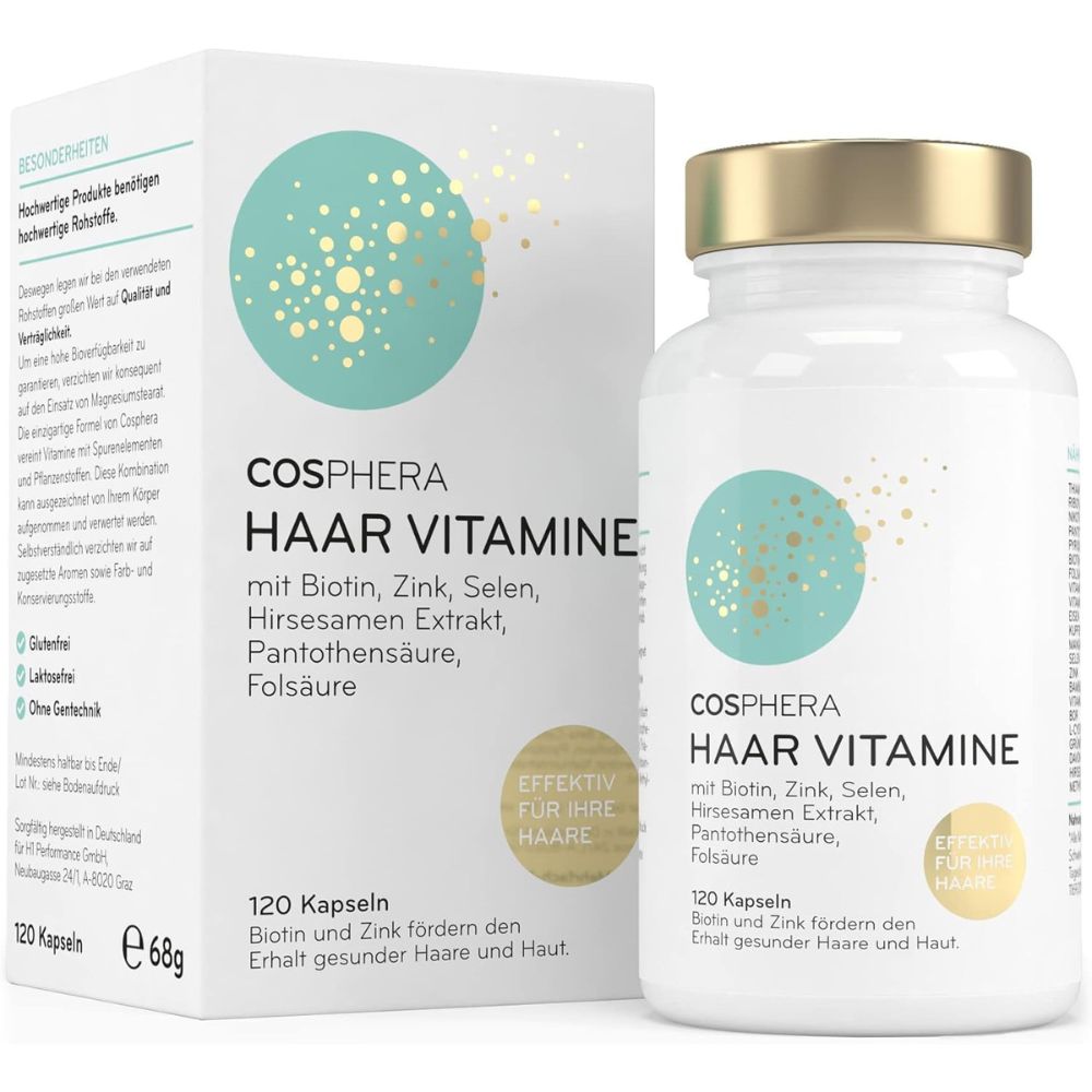 Cosphera | Haar Vitamin hochdosierte Kapseln - 120 Stück