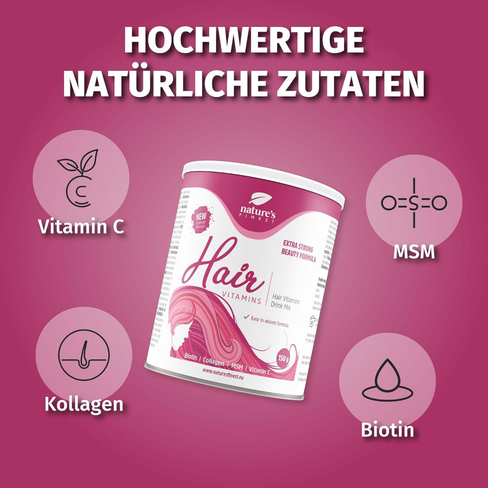 Nature's Finest I Hair Vitamins I  Top Vitamine für schnelleres Haarwachstum