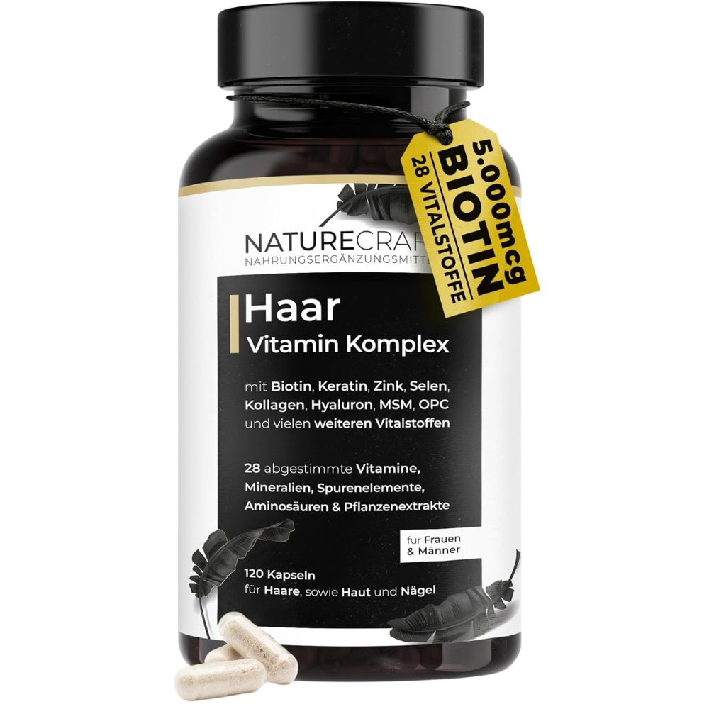 NatureCraft | Haare, Haut & Nägel Vitamin Komplex - 120 Kapseln