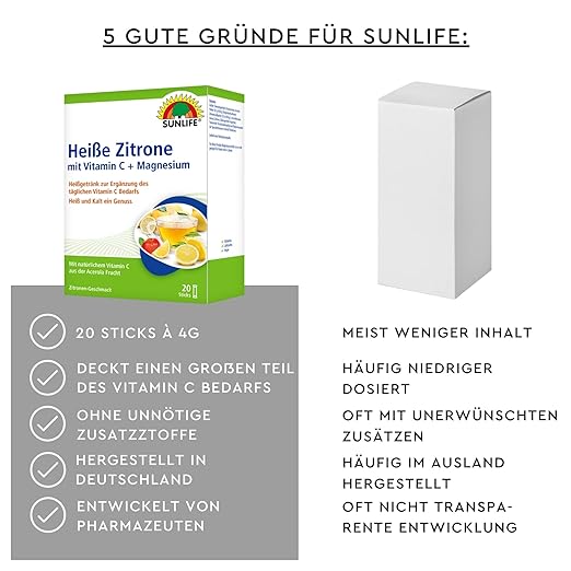 Sunlife | Heiße Zitrone mit Vitamin C + Zink