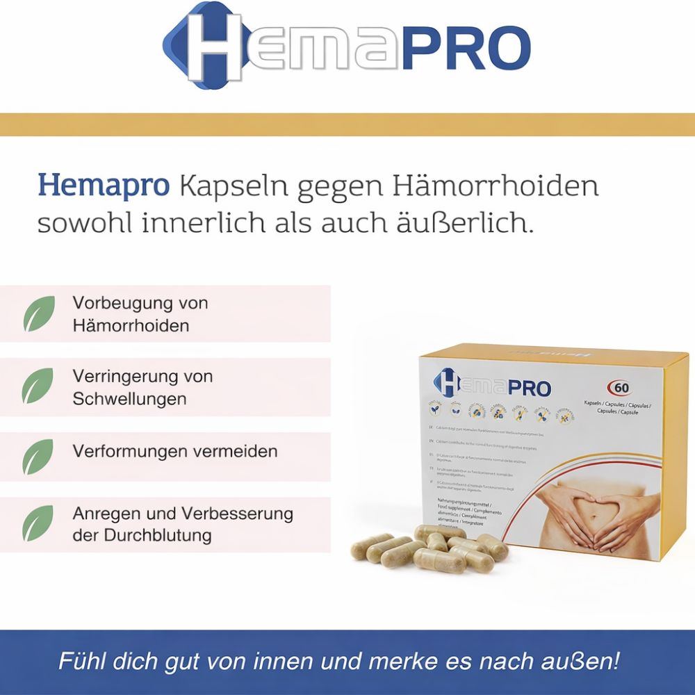 500Cosmetics | Hemapro Pills zur Hämorrhoiden Vorbeugung - 60 Kapseln