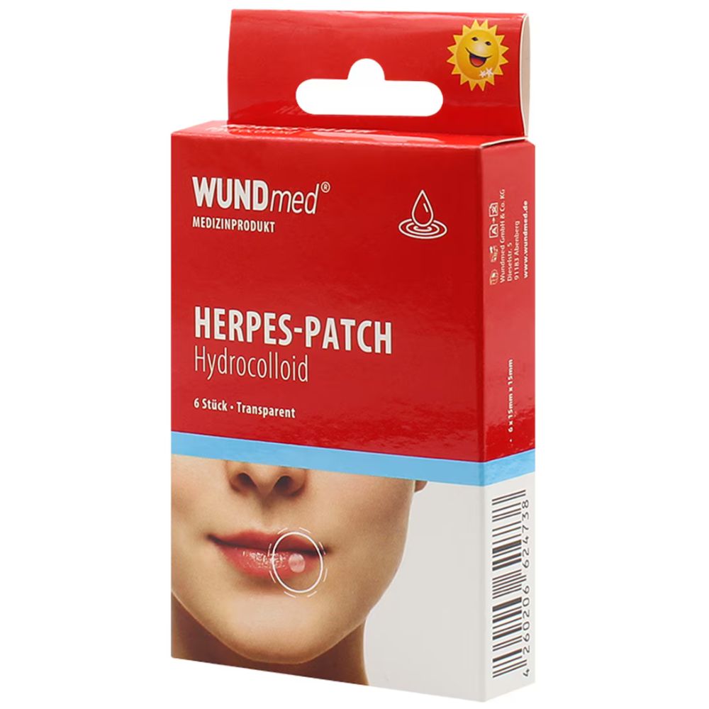 WUNDmed | Herpes Patch Hydrocolloid 15x15mm - 6 Stück