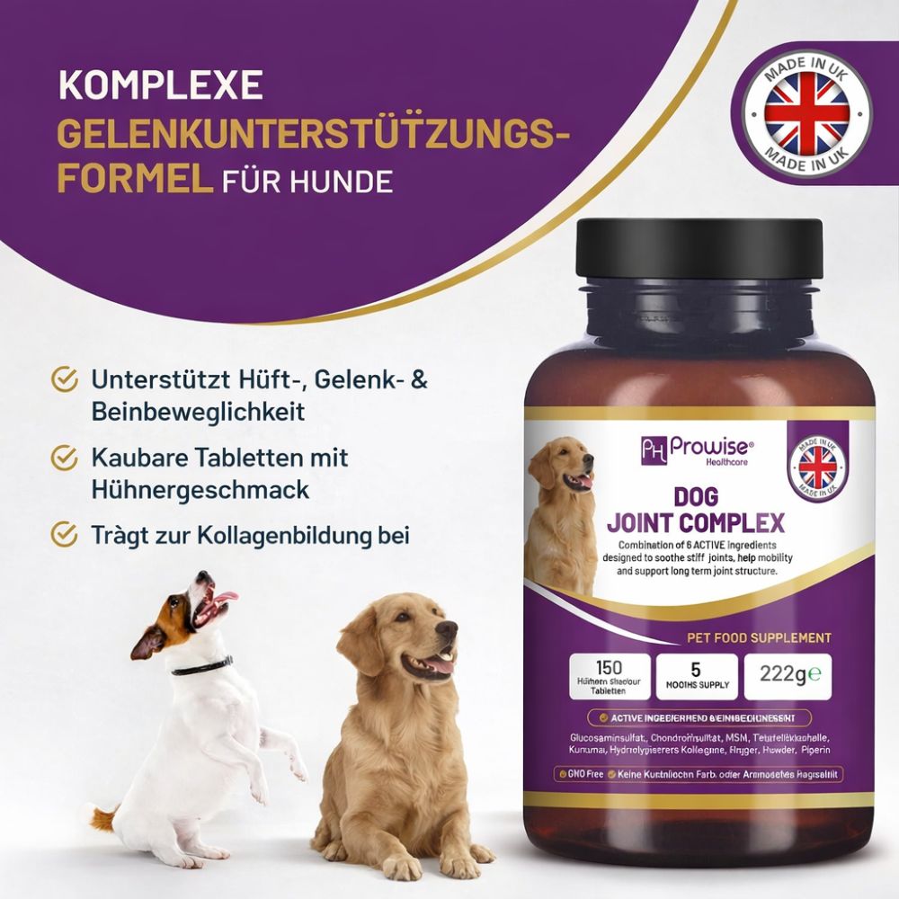 Prowise Healthcare | Hunde-Gelenkergänzung mit Hähnchen-Geschmack - 150 Kau-Tabletten