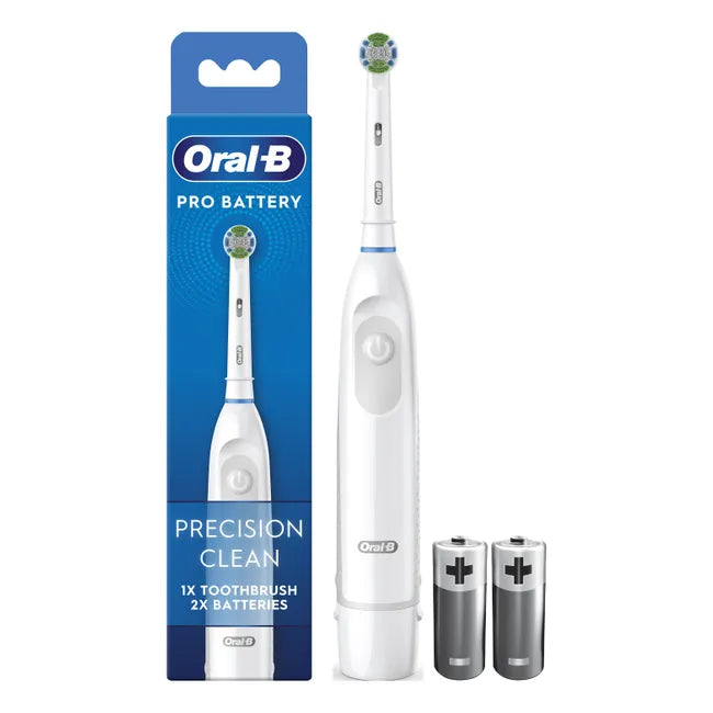 ORAL-B Pro Battery Precision Clean, batteriebetriebene Elektrische Zahnbürste Weiß