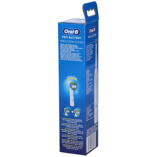 ORAL-B Pro Battery Precision Clean, batteriebetriebene Elektrische Zahnbürste Weiß