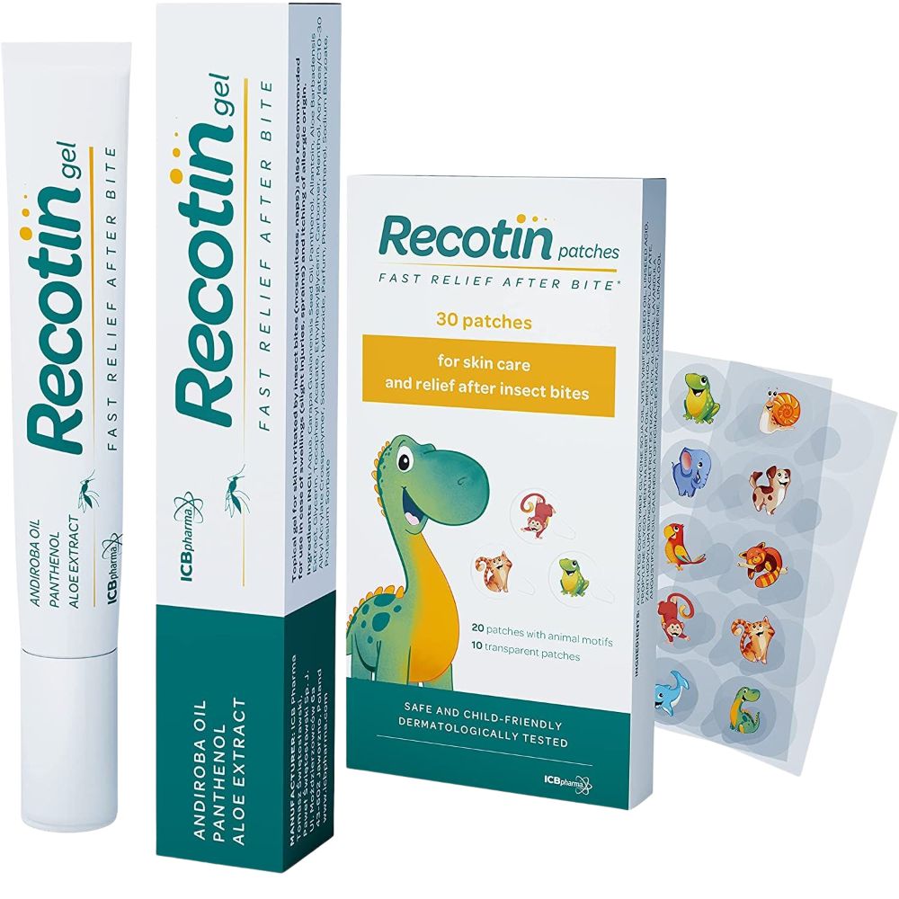 Novokill | Recotin Insektenstichheiler Set mit 30x Mückenpflaster und Afterbite Gel