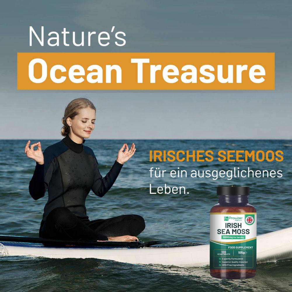 Prowise Healthcare | Irische Meeresmoos Tabletten Hochdosiert 6000 mg – 120 Tabletten