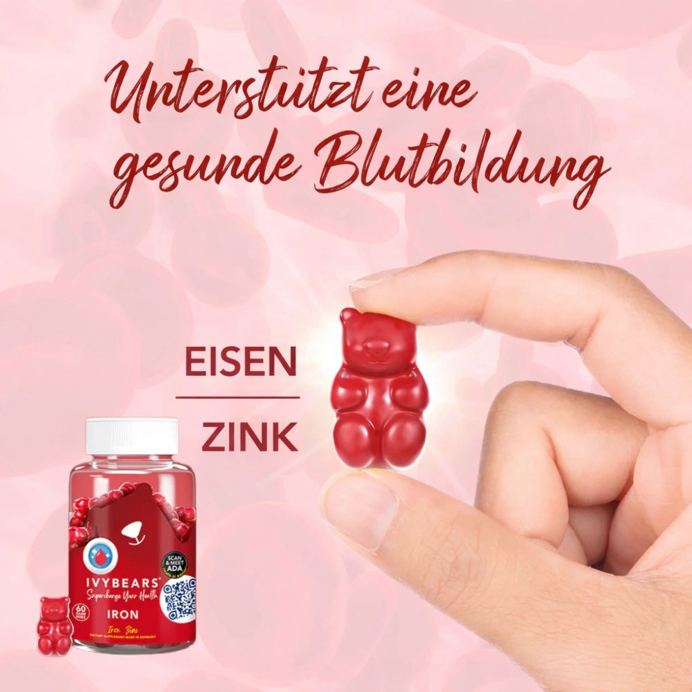 IvyBears | Iron mit Eisen und Zink - 60 Gummibärchen