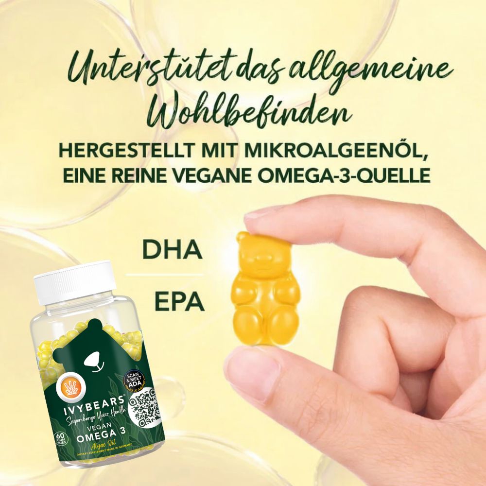 IvyBears | Vegan Omega 3 - 60 Gummibärchen