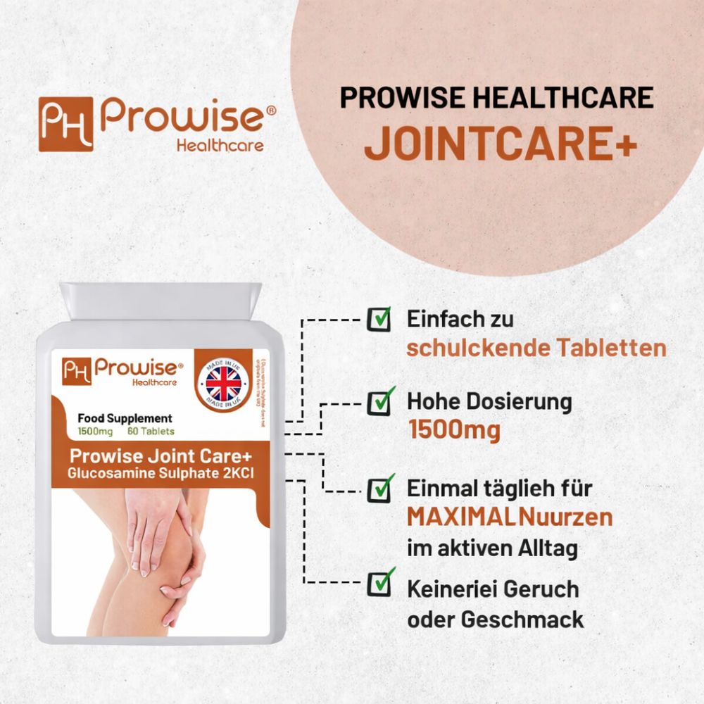 Prowise Healthcare | Joint Care+ Glucosaminsulfat 2KCL 1500 mg - 60 Tabletten